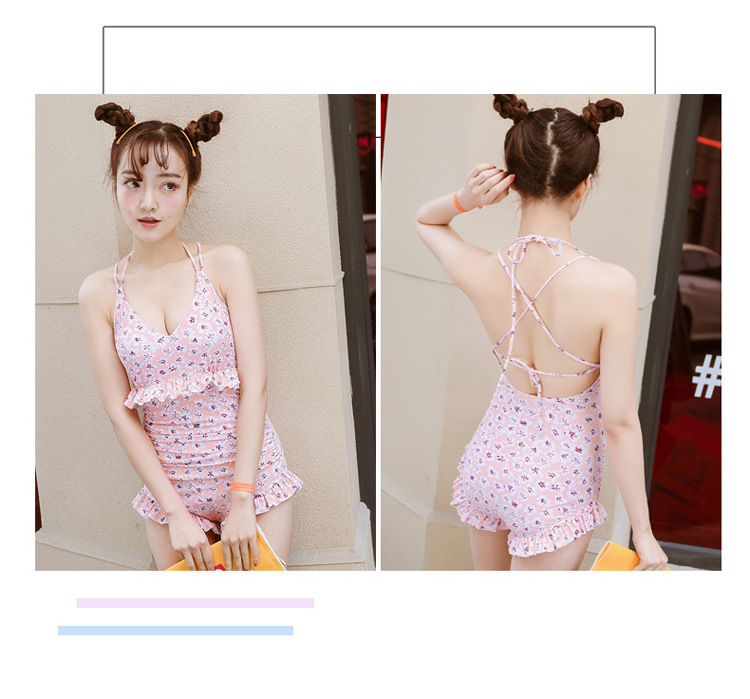 Kanchogirl Hàn Quốc Áo tắm tươi cho nữ Gather Slim Body Siêu mỏng bảo thủ Xiêm Spa đồ bơi nữ 2 mảnh