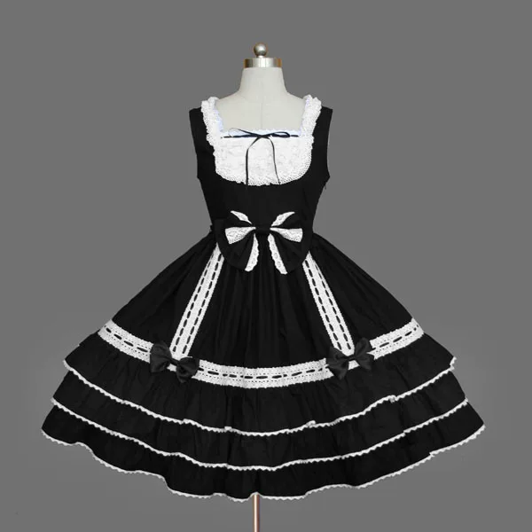 Многокрасочное платье, стиль Lolita, готика