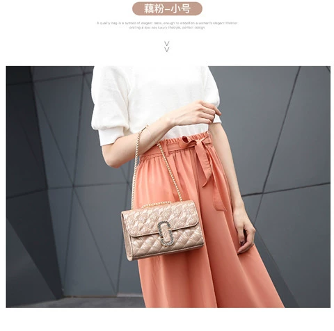 [Yi Yu] túi xách nữ 2019 thời trang mới nhỏ chuỗi túi hình thoi hình thoi phiên bản Hàn Quốc của túi đeo vai hoang dã Messenger - Túi xách nữ