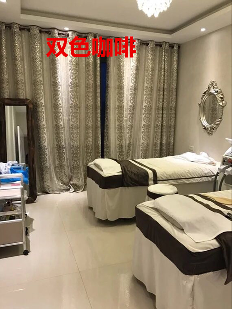 Cao cấp vẻ đẹp giường bìa bốn bộ của màu rắn cơ thể massage SPA trải giường vàng nhung nhà máy trực tiếp tùy chỉnh