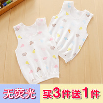 Baby vest pure cotton spring summer autumn and winter men and women baby vest Newborn vest bottom belly vest