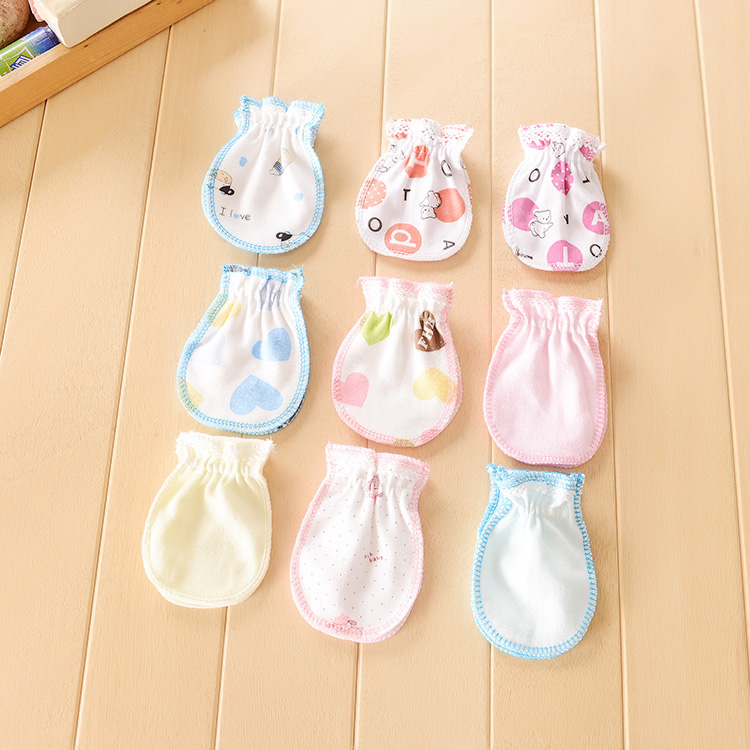 Newborn anti-scratch gloves Baby baby anti-scratch gloves cotton