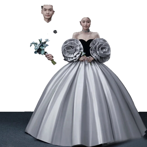 Черный ретро топ без лямок для влюбленных, свадебное платье, французский стиль, реквизит для фотографии