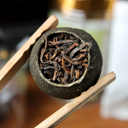 正宗新会小青柑陈皮宫廷普洱茶陈年小柑橘普洱