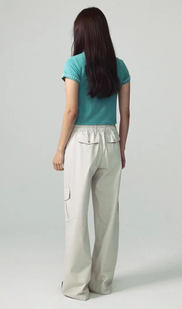 ИнСтудио осень-зима дизайнерский бренд Sllow Garments однотонный шерстяной свитер, брюки-кроя набор