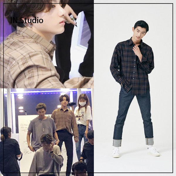 BTS fields casket countries ~ INstudio19 Korea DIAMOND LAYLA Couple's Grit Long Sleeve Shirt