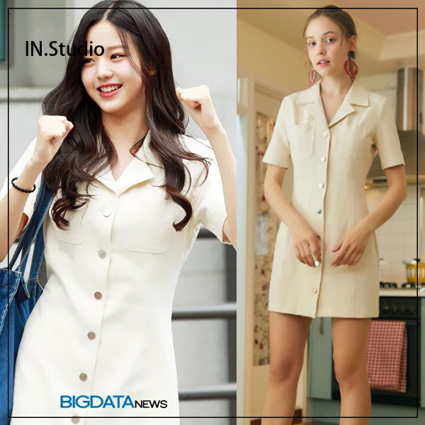 Zhang Yuanying~INstudio22 Xia Korean designer brand LUV IS TRUE half-sleeve dress