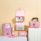 Hello kitty, система хранения для путешествий, комплект, косметичка, чемодан, тара, сумка-органайзер, нижнее белье, 5 шт