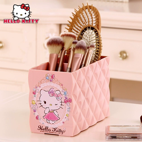 Hello kitty, держатель для ручек, кисть, настольная система хранения, косметическая креативная щетка