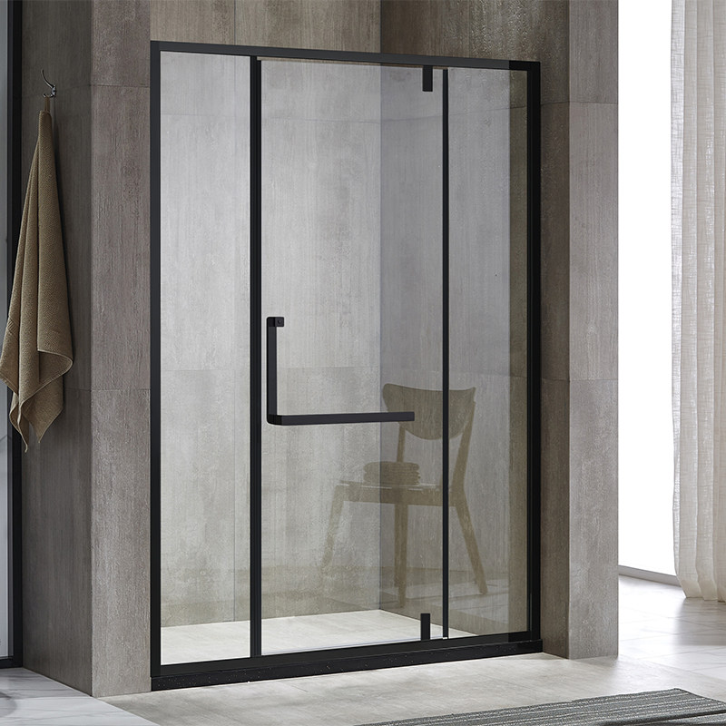 Minimal model axis custom shower room open door bathroom partition glass fiberglass transparent 3C certified shower door