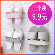 Bathroom trailer rack wall-mounted non-perforated dormitory storage shoes storage artifact bathroom door rear shoe hanger