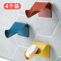 Creative non-perforated soap box soap box drain wall-mounted soap box toilet bathroom rack travel soap bracket