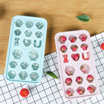 Home Freeze Ice Cubes Molds Creativity Little Ice Grids With Cover Personality Creativity Small Ice Cubes Boxes Accessory Ice-making Box Storage Ice Boxes