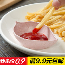 Small plate flavored dish household wheat stalk saucer vinegar disk kitchen dip saucer sauce Japanese conditioner disk
