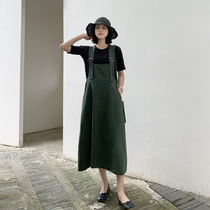 Western maternity dress Summer strap dress Long over-the-knee hip mom sundress Hip mom long dress Summer dress