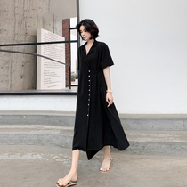 Net red maternity dress summer skirt Western temperament spring and summer dress Pregnant woman long over-the-knee dress summer