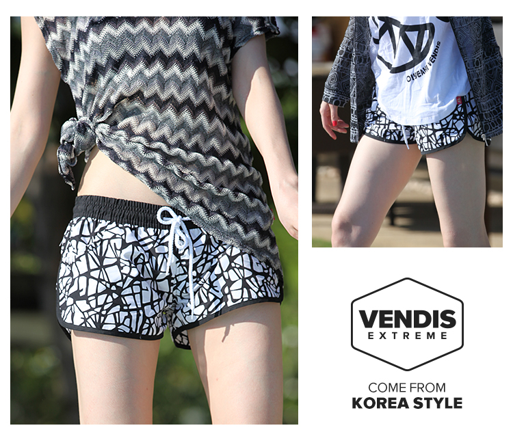 Quần đi biển VENDIS EXTREME quần lửng nam nữ nhanh chóng quần short thể thao Hàn Quốc mùa hè quần bơi cỡ lớn màu đen quần đi biển nam	