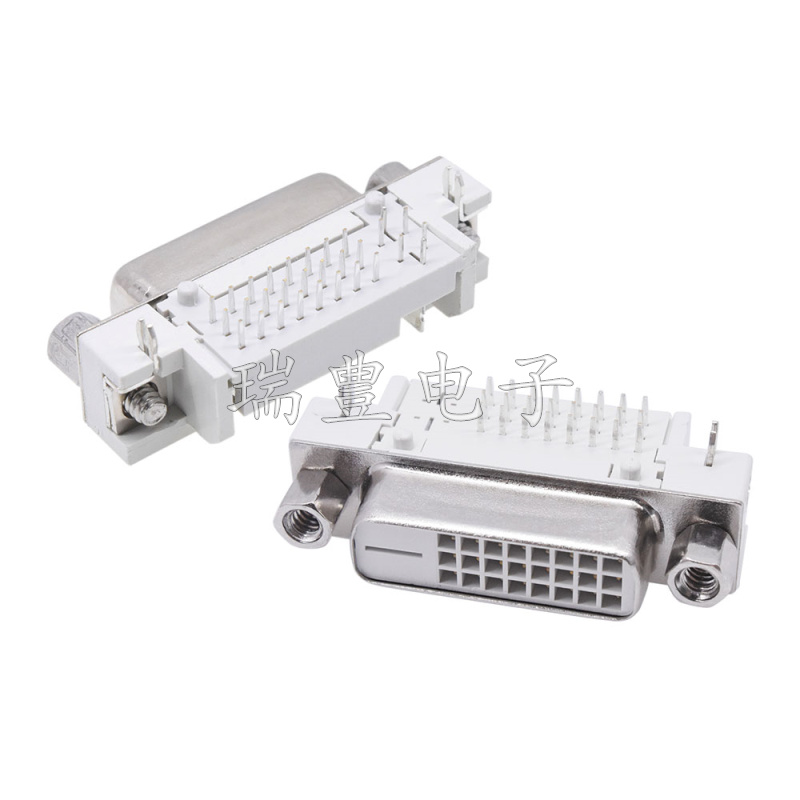 DVI24 1 welding line female head DVI-I welding male head hens elbow 90 degrees DVI switching wire plug terminals