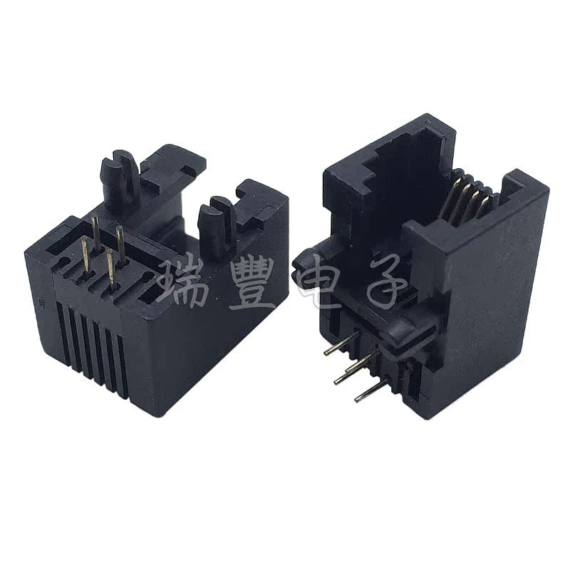 95001-6P6C mother seat RJ11 seat RJ12 6P6C 6P6C 6P4C 6P4C 6P4C socket 90-degree telephone socket