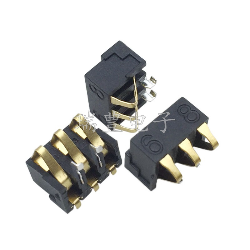 68 battery holder 3P battery connector mobile phone battery holder BC-1-3P lithium battery contact