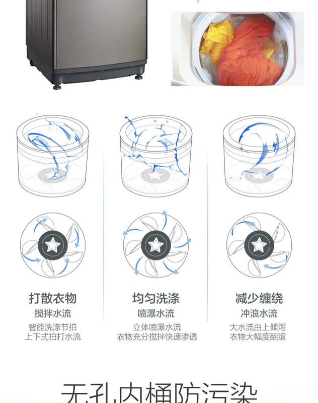 Little Swan 10KG Water Rubiks Cube Máy tự động chuyển đổi tần số thông minh Máy giặt TB100VT818WDCLY - May giặt máy giặt lg 8kg fc1408s4w2