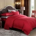 100% cotton 80 satin jacquard một mảnh quilt bìa dài nhung quilt đỏ 200x230cm 240x230 - Quilt Covers chăn đũi Quilt Covers