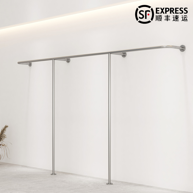 Clothing Store Display Racks, Wall-Mounted Racks, Stainless Steel Brushed Clothing Racks, Women's Clothing Hanging Rods, Children's Clothing Racks