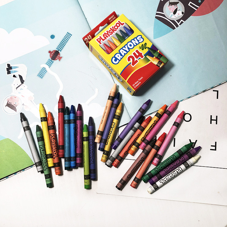 24-color safe non-toxic kindergarten baby painting crayon children oil painting stick graffiti album coloring student brush