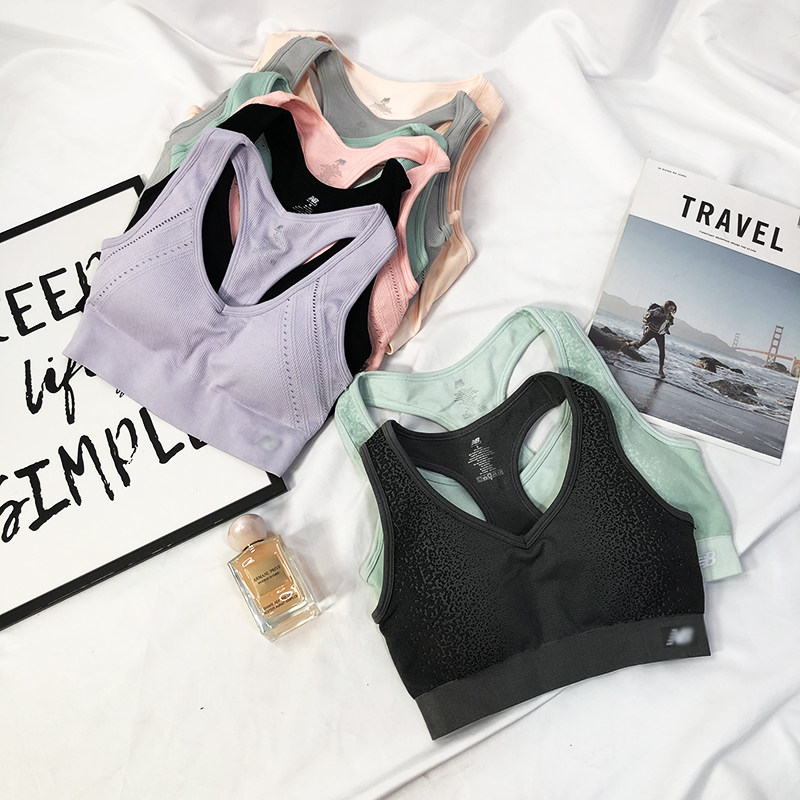 NRON Yoga Sports Vest Summer Girls Running Fitness Training Absorption Beauty Underwear Without Steel Circle Closed Bras