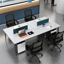 Lan Ran staff desk 6 people simple screen station office computer table and chair combination four furniture