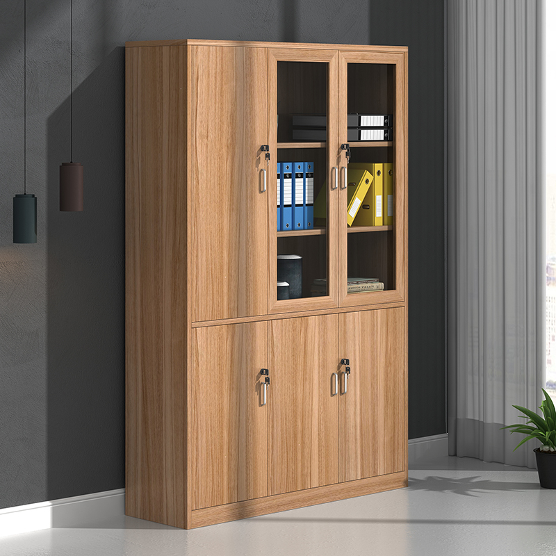 Langjian File Cabinet Wooden Office Cabinet Simple Modern Drawer with Lock Storage Archive Cabinet