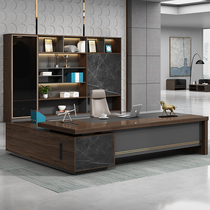 Boss desk simple modern table and chair combination general manager President Office full set of black fashion big class