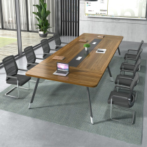 Long table Conference table Simple modern size 8 20 people training Rectangular office desk chair combination workbench