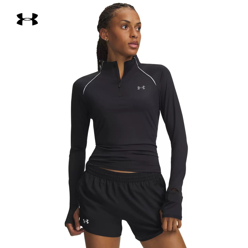 Under Armour Ua Long-Sleeved T-Shirt Women's 2026 New Velociti Half-Zip Stand-Up Collar Training Sportswear