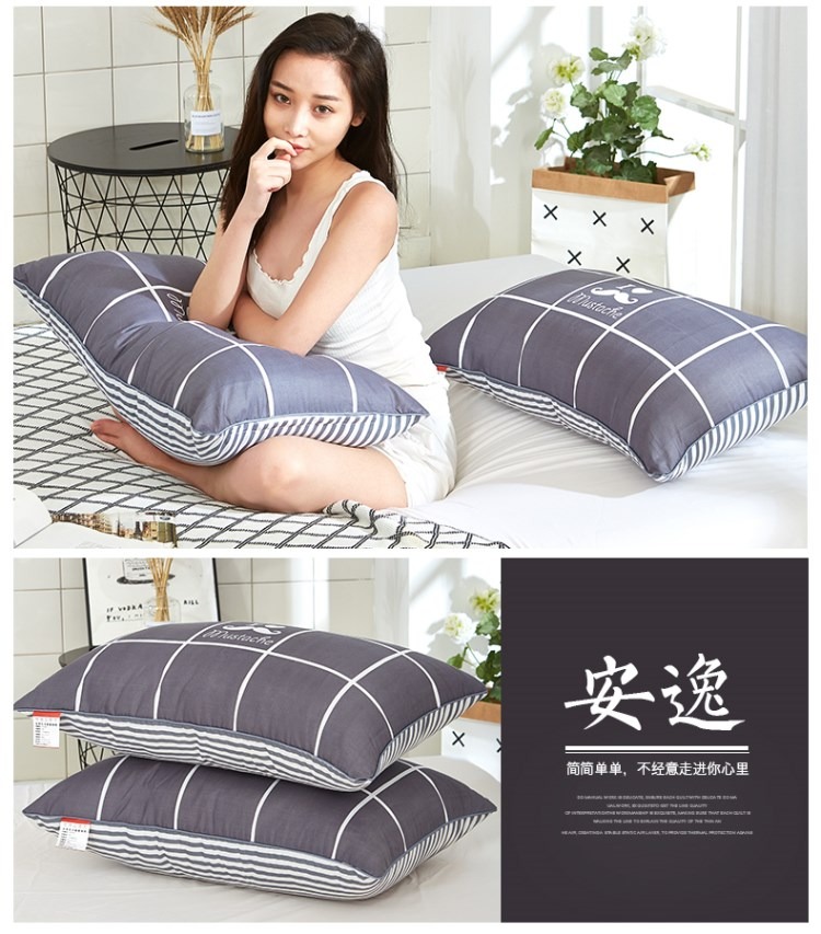 Gối mềm màu đỏ gối cao lõi dày cộng với điều trị đốt sống cổ siêu mềm giúp ngủ nam mẫu đơn thoải mái - Gối gối lông ngỗng