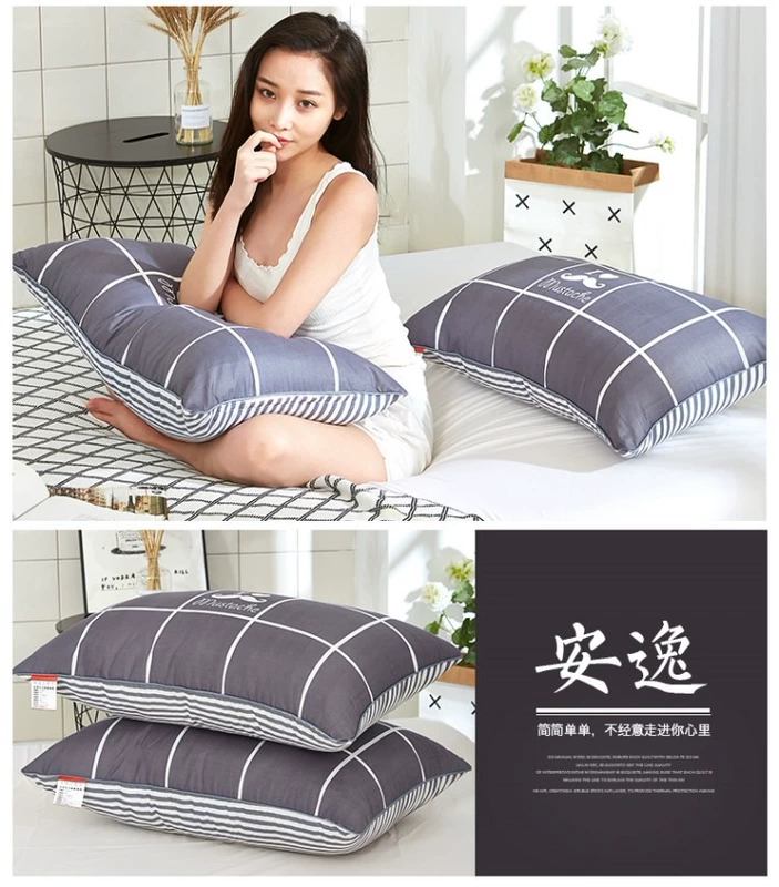 Gối mềm màu đỏ gối cao lõi dày cộng với điều trị đốt sống cổ siêu mềm giúp ngủ nam mẫu đơn thoải mái - Gối gối tựa lưng văn phòng