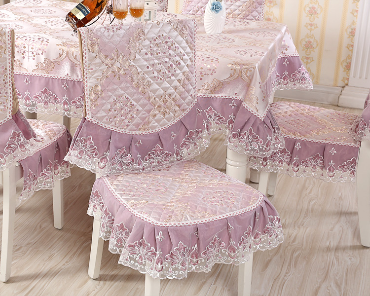 Cao cấp ghế ăn bìa bọc set Châu Âu vải bàn ghế đặt tối giản hiện đại khăn trải bàn tròn bàn cà phê vải nhà khăn trải bàn giáo viên đẹp