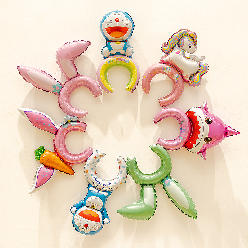 Inflatable Cartoon Animal Headband Balloon Headdress Dress up Kindergarten School Ceremony Event Props Gifts Inflatable Cartoon Animal Headband Balloon Headdress Dress up Kindergarten School Ceremony Event Props Gifts
