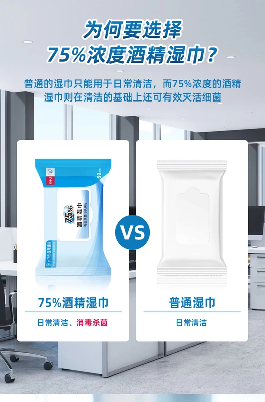 75% cồn khử trùng hiệu quả khăn lau thiết bị phòng chống dịch 75% khăn ướt cầm tay, khăn ướt, miếng bông, học sinh và trẻ em bắt đầu đi học - Bảo vệ / thiết bị tồn tại