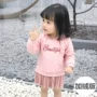 Bé gái 0-4 tuổi mùa thu đông Hàn Quốc cộng với nhung mới 1 váy bé gái 2 áo len trẻ em 3 váy đáy thủy triều chân váy cho be gái 12 tuổi