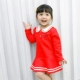 Bé gái 0-4 tuổi mùa thu đông Hàn Quốc cộng với nhung mới 1 váy bé gái 2 áo len trẻ em 3 váy đáy thủy triều