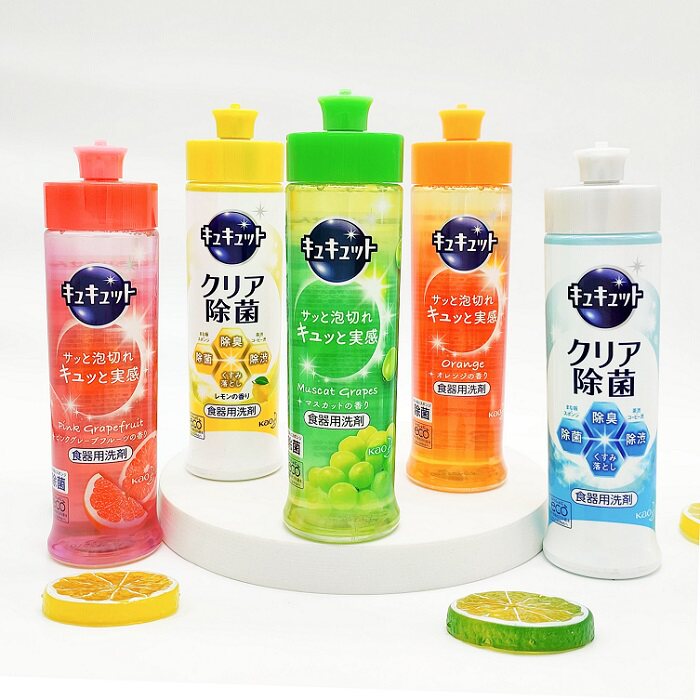 Japan imported dishwashing essence original Kao strong effect decontamination tableware fruits and vegetables do not leave no residue does not hurt hands fruit fragrance home