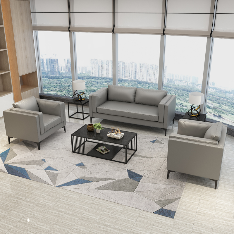 Factory Outlet Modern Fashion Simple Leather Art Office Sofa Chinese Style Classical Office Sofa