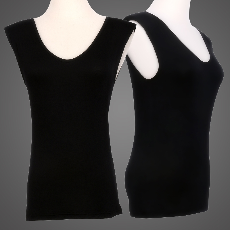 【Shoulder-Lifting Magic】High-Elastic Modal Sleeveless Padded Shoulder T-Shirt, Solid Color, Short, Slim-Fit, Inner Layer Base Shirt for Women, Trendy