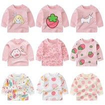 Female baby spring and autumn warm long sleeve coat autumn girl single piece clothes baby cotton autumn clothing underlay underwear