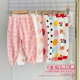 Детское хлопковое термобелье, детские штаны, осенние леггинсы, осеннее, в западном стиле