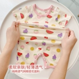 Летнее хлопковое детское тонкое боди для девочек для новорожденных, пижама, 0-3 лет