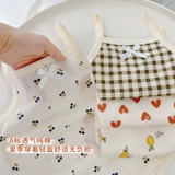 Детское хлопковое боди для мальчиков, летняя тонкая детская майка топ, пижама, летняя одежда, эффект подтяжки