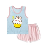 Летняя детская майка для девочек, шорты, комплект, хлопковая летняя одежда, эффект подтяжки