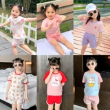 Хлопковые летние нарукавники для девочек, детский комплект, детская летняя одежда, шорты, детская одежда